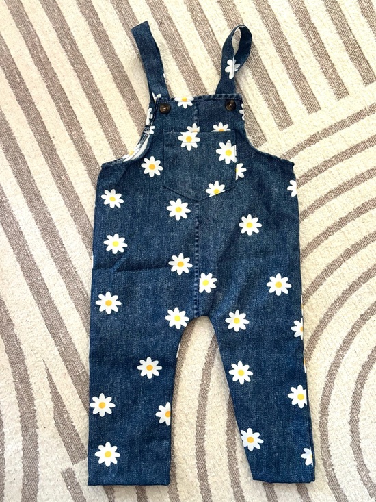 Other - 10/$15 Baby Denim Style Daisy Overalls - Navy Blue
